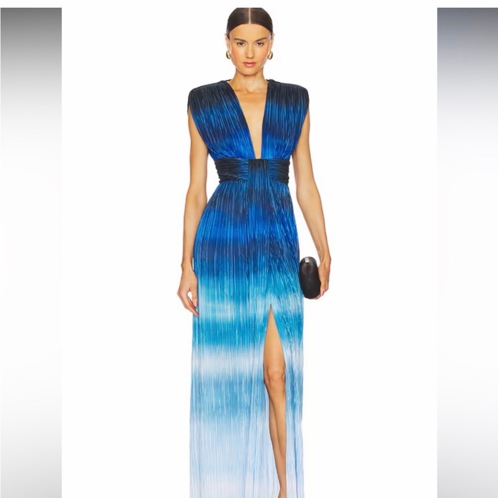 Sabina Musayev Emmeline Dress, Blue Gradient Maxi Dress